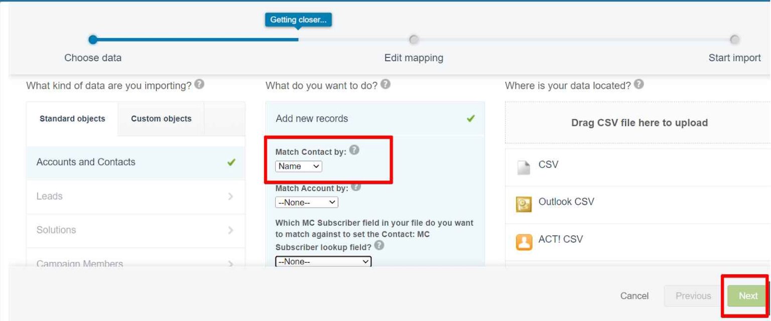 Data Import Wizard in Salesforce